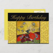 Verjaardag briefkaart - Wake at Dawn Painting (Voorkant / Achterkant)