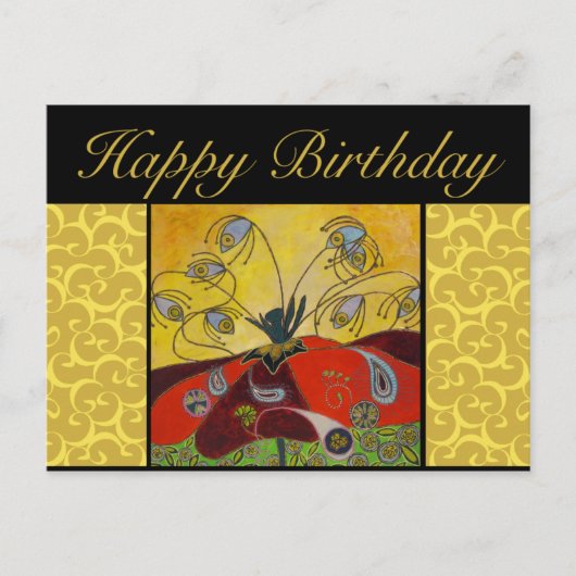 Verjaardag briefkaart - Wake at Dawn Painting (Voorkant)