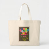 Verjaardag Bro Art Print Grote Tote Bag (Voorkant)
