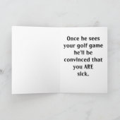 Verjaardag Broeder Golf Game Kaart (Binnen)