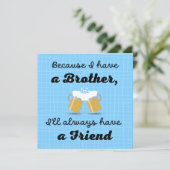 Verjaardag Broer, Broer als Vriend Kaart (Staand voorkant)