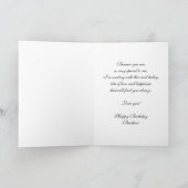 VERJAARDAG - BROER - ELEGANT ROOS KAART (Binnen)