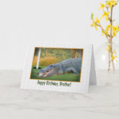 Verjaardag, Broer, Golf, Alligator Kaart (Gele Bloem)