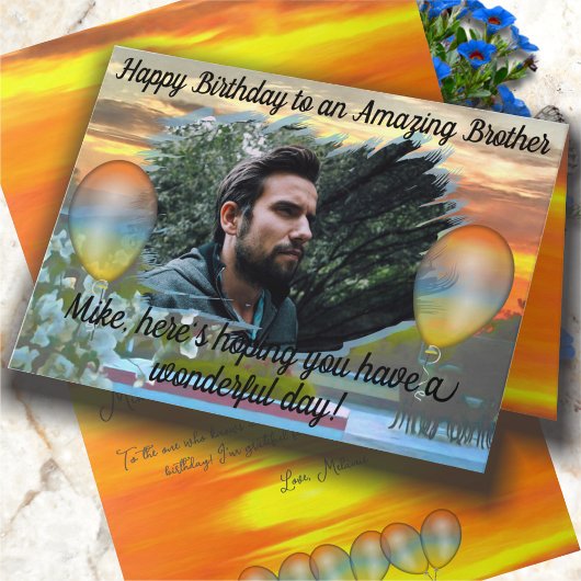 Verjaardag Broer Zonsondergang 2295 Kaart