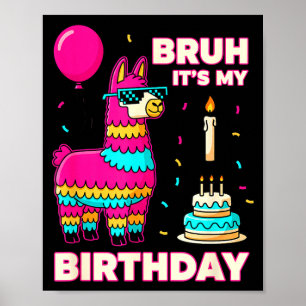 Verjaardag Bruh Het Is Mijn Verjaardag Grappige Ve Poster
