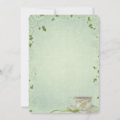 Verjaardag Brunch met theekop Uitnodiging (Achterkant)