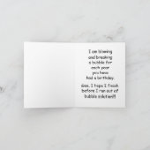 Verjaardag Bubble Dog Kaart (Binnen)