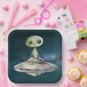 Verjaardag buitenaardse invasie papieren bordje (Feest)