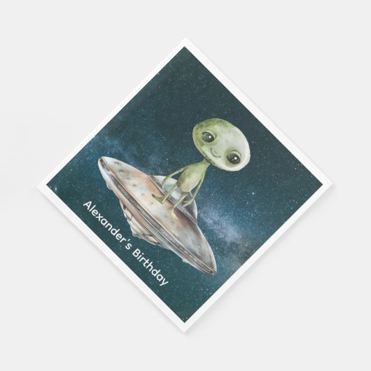 Verjaardag buitenaardse invasie servet (Hoek)