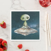 Verjaardag buitenaardse invasie servet (Insitu)