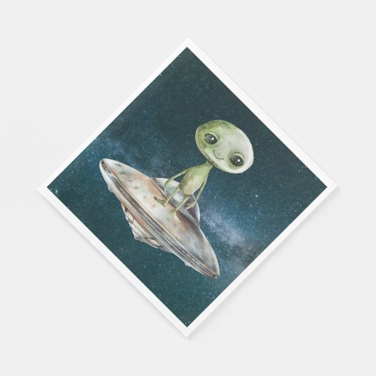 Verjaardag buitenaardse invasie servet (Hoek)