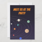 Verjaardag buitengewone uitnodigingen met een ruim (Achterkant)