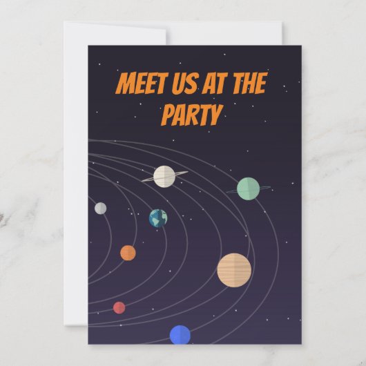 Verjaardag buitengewone uitnodigingen met een ruim (Achterkant)