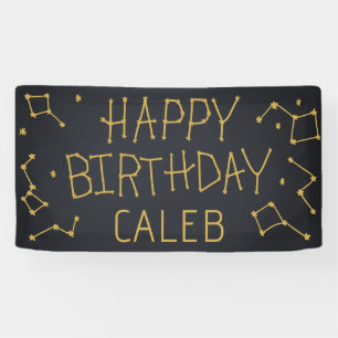 Verjaardag buitenruimconstellatie spandoek