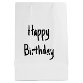 Verjaardag Bulldog met een Fedora Medium Cadeauzakje (Achterkant)