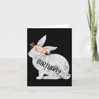 Verjaardag Bunny Matching Family Floral Bunny Koni