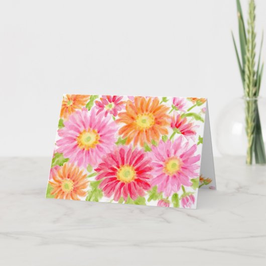 Verjaardag Bursting Daisies Joy and Blessings Kaart (Voorkant)