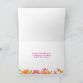 Verjaardag Bursting Gerbera Daisies Wensen van de  Kaart (Binnen)