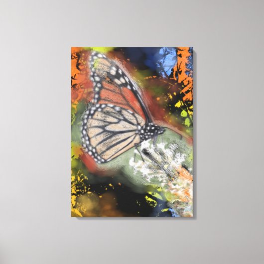 Verjaardag Butterfly Art Canvas Print (Voorkant)