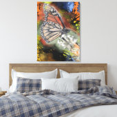 Verjaardag Butterfly Art Canvas Print (Insitu (Slaapkamer))