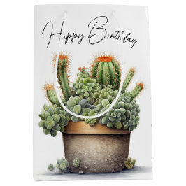 Verjaardag Cactussen Planten in Pot Medium Cadeauzakje