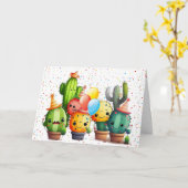 Verjaardag cactussen uit groep kaart (Gele Bloem)