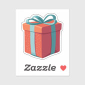 Verjaardag Cadeau met blauw Bow Sticker (Vel)