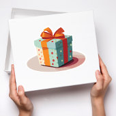 Verjaardag Cadeau met Oranje Boog Sticker