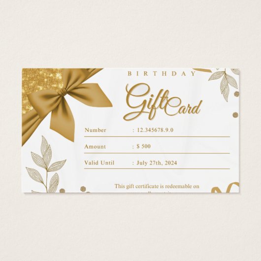 Verjaardag Cadeau Profiel Kaart (Achterkant)