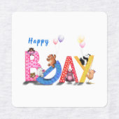 Verjaardag Cadeau Sticker Cadeau met Baby Beren Pa (Design 2)