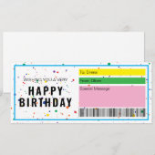 Verjaardag Cadeau Ticket Verjaardag Cadeau Certifi Kaart (Voorkant / Achterkant)