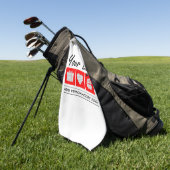 Verjaardag Cadeau voor hem gepersonaliseerd cadeau Golfhanddoek (Groen)