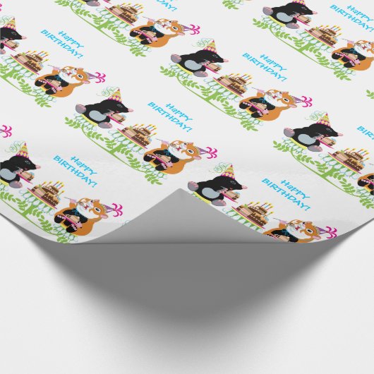 verjaardag cadeaupapier (Hoek)