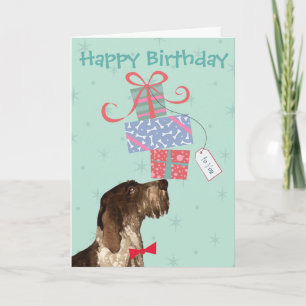 Verjaardag Cadeaus Duitse Wirehaired Pointer Kaart