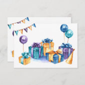 Verjaardag Cadeaus Horizontaal Wenskaart Kaart (Voorkant / Achterkant)