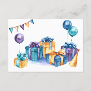 Verjaardag Cadeaus Horizontaal Wenskaart Kaart