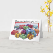 Verjaardag Cadeaus spill over Kaart (Gele Bloem)
