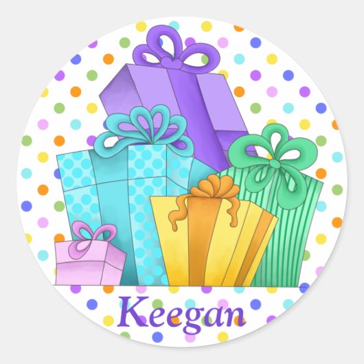Verjaardag Cadeaus Stickers (Voorkant)