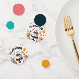 Verjaardag Cake & Balloons Confetti