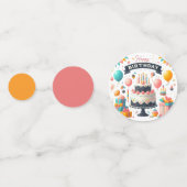 Verjaardag Cake & Balloons Confetti (Voorkanten)