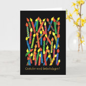 Verjaardag Cake Candles Kaart, Norwegian Greeting Kaart (Gele Bloem)