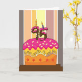 verjaardag - cake met kaarsen 95 - 95ste kaart (Gele Bloem)