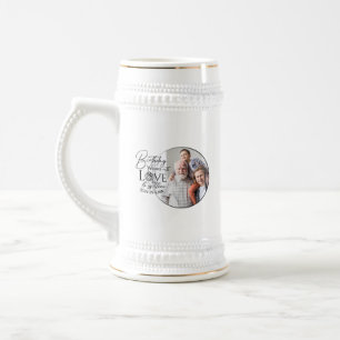 Verjaardag Calligrafie Foto Ontwerp Voor Schoonzoo Bierpul