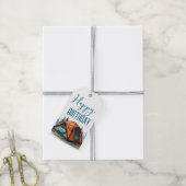 Verjaardag camper cadeaulabel (Met Touw)