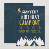 Verjaardag Campout Uitnodiging (Voorkant / Achterkant)