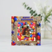 Verjaardag Capybara & Chihuahua Invitation - Kind Kaart (Staand voorkant)