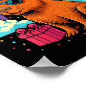 Verjaardag Capybara T-shirt voor kinderen Fun Part Poster (Hoek)