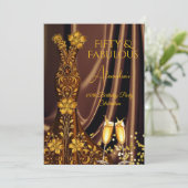 Verjaardag Caramel Gold Dress Champagne Kaart (Staand voorkant)