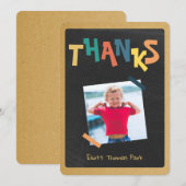 Verjaardag Cartoon Bedankt Schoolbord Foto (Voorkant / Achterkant)