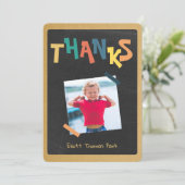 Verjaardag Cartoon Bedankt Schoolbord Foto (Staand voorkant)